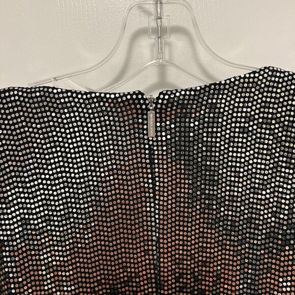 NWT Michael Kors Mirror Dot Sequin Dress in SIlver XL GORGEOUS FLATTERING DRESS! - Picture 5 of 8
